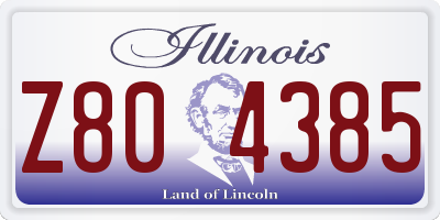 IL license plate Z804385