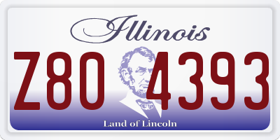 IL license plate Z804393