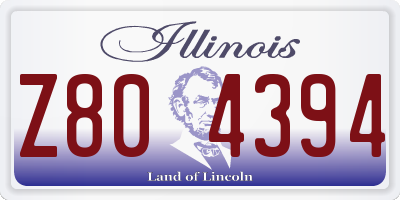 IL license plate Z804394