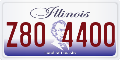 IL license plate Z804400