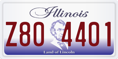 IL license plate Z804401
