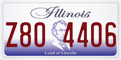 IL license plate Z804406