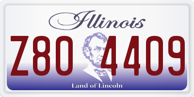 IL license plate Z804409