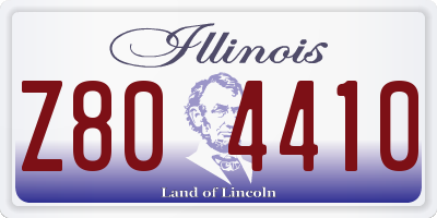 IL license plate Z804410