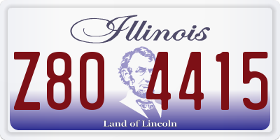 IL license plate Z804415
