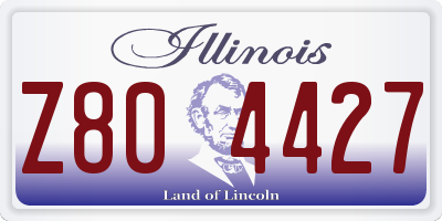 IL license plate Z804427