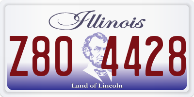 IL license plate Z804428