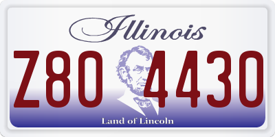 IL license plate Z804430