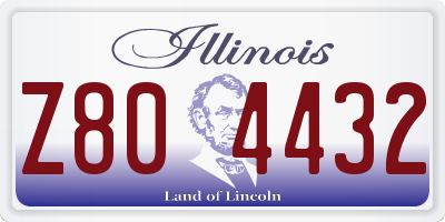 IL license plate Z804432