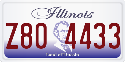 IL license plate Z804433