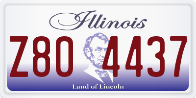 IL license plate Z804437