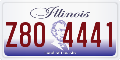 IL license plate Z804441