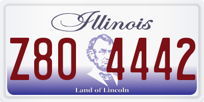 IL license plate Z804442