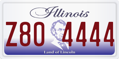 IL license plate Z804444
