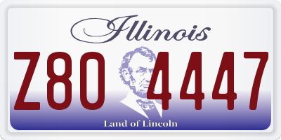 IL license plate Z804447