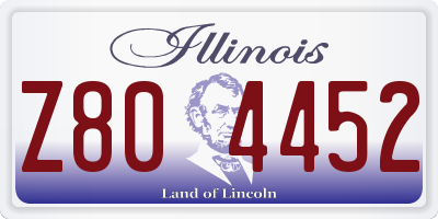 IL license plate Z804452