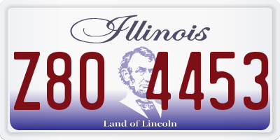 IL license plate Z804453