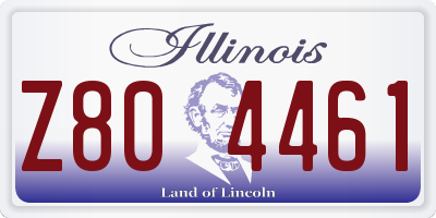 IL license plate Z804461