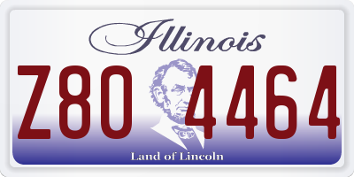 IL license plate Z804464