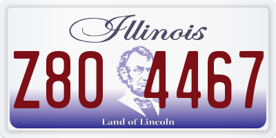 IL license plate Z804467