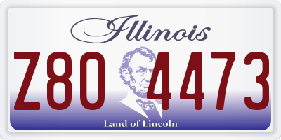 IL license plate Z804473
