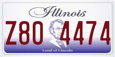 IL license plate Z804474