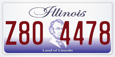 IL license plate Z804478