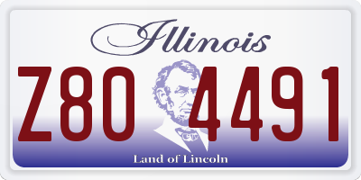 IL license plate Z804491