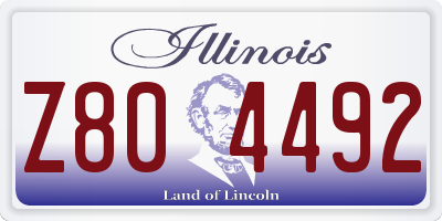 IL license plate Z804492