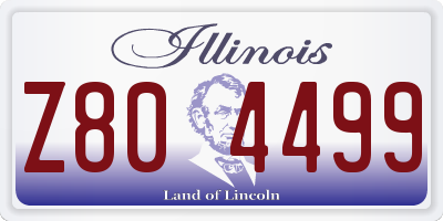 IL license plate Z804499