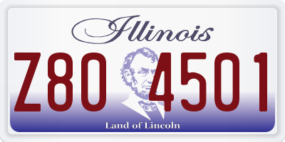 IL license plate Z804501