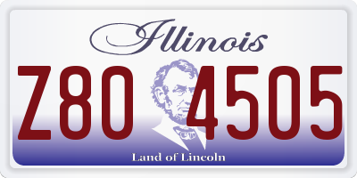 IL license plate Z804505