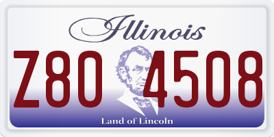 IL license plate Z804508