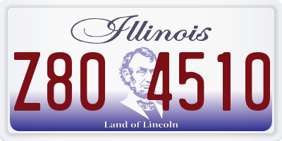 IL license plate Z804510