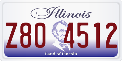 IL license plate Z804512