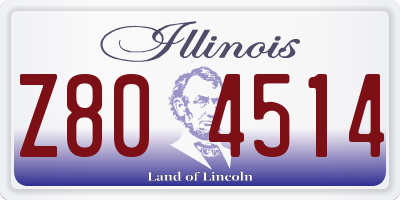 IL license plate Z804514