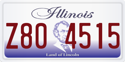 IL license plate Z804515
