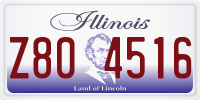 IL license plate Z804516