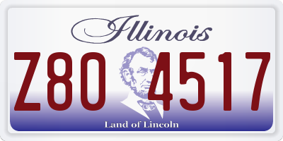 IL license plate Z804517