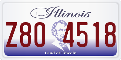 IL license plate Z804518