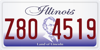 IL license plate Z804519