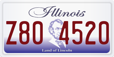 IL license plate Z804520