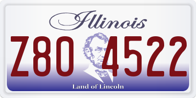 IL license plate Z804522