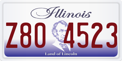IL license plate Z804523