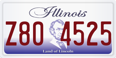 IL license plate Z804525