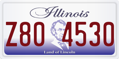 IL license plate Z804530