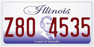 IL license plate Z804535