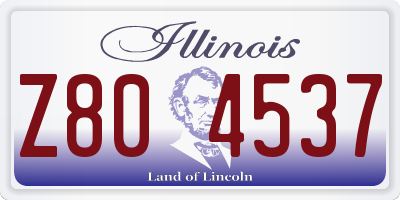IL license plate Z804537