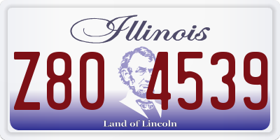 IL license plate Z804539