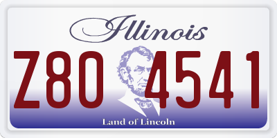 IL license plate Z804541